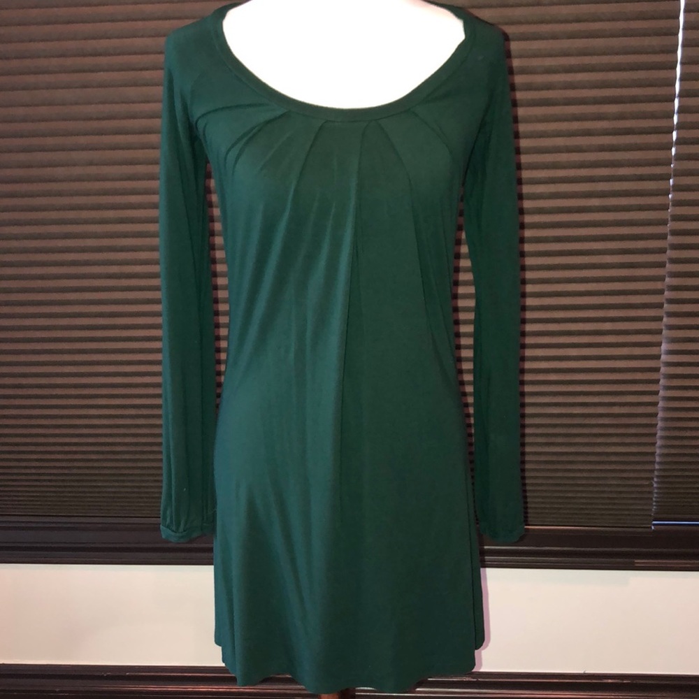 Hunter green long sleeve dress from The Limited.